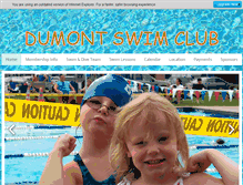 Tablet Screenshot of dumontswimclub.com